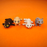 3D Printed Mini Cat Keychain & Figurine- Original Design