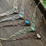 Labradorite Artisan Woven Necklace