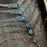 Labradorite Artisan Woven Necklace