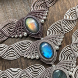 Labradorite Artisan Woven Necklace