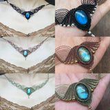 Labradorite Artisan Woven Necklace