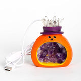 Amethyst Teeth Halloween Crystal Pumpkin Lantern