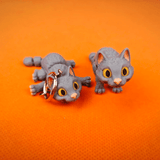 3D Printed Mini Cat Keychain & Figurine- Original Design