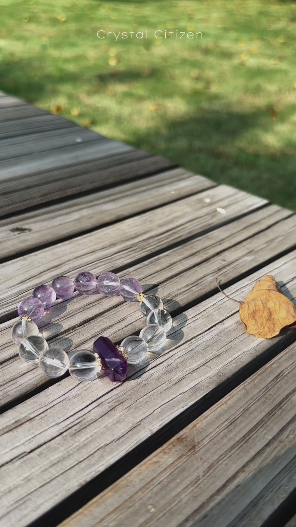 Amethyst Crystal Pillar Gift Bracelet for Women